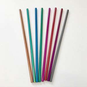 Kovová slamka rovná 
