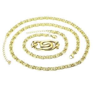 Pánska oceľová súprava pozlátená