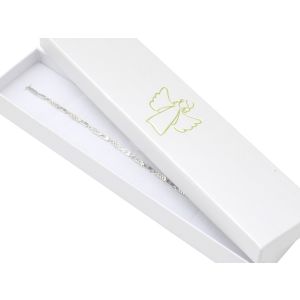 Biela papierová darčeková  krabička s anjelikom