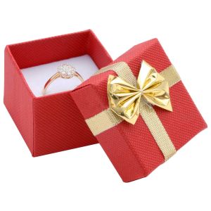 Červená papierová darčeková  krabička s mašľou