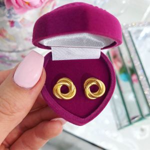 Pozlátené oceľové náušnice