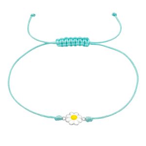 Pletený náramok so strieborným príveskom 