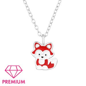 Detský strieborný náhrdelník líška