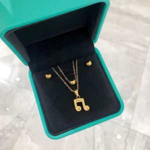 Dámska pozlátená oceľová súprava nota