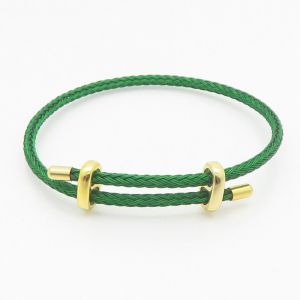 Nastaviteľný náramok z chirurgickej ocele zelený