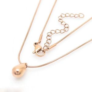 Dámsky oceľový náhrdelník kvapka 