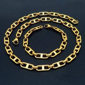 Pánska pozlátená oceľová súprava 