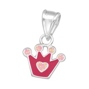 Detský strieborný prívesok korunka