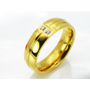 Oceľová pozlátená obrúčka 