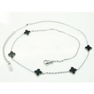 Dámsky oceľový náhrdelník čierny 